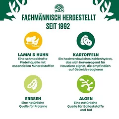 James Wellbeloved Grain Free Hypoallergenic su ėriena ir vištiena su daržovėmis, drėgnas maistas šunims — 3 nuotrauka