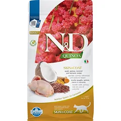 FARMINA N&D Cat Quinoa Adult Skin & Coat quail, Coconut 1,5 kg