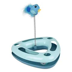 Flamingo Katzenspielzeug Felicia dreieckig blau