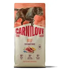 Carnilove True Fresh Beef begrūdis, sausas maistas šunims, 4 kg