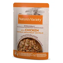 Nature’s Variety Wet Bites Konservuotas kačių pašaras su vištiena 85 g nuotrauka