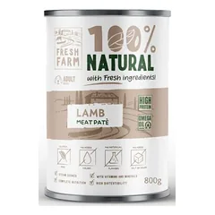 Prefera Fresh Farm Smooth Pate With Lamb visavertis pašteto pavidalo konservuotas maistas šunims, su ėriena, 800 g
