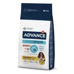 ADVANCE Sensitive Medium & Maxi sausas pašaras su lašiša ir ryžiais šunims