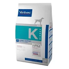 Virbac Veterinary HPM 1 Kidney Support Dog sausas maistas šunims inkstų funkcijos gerinimui, 12 kg