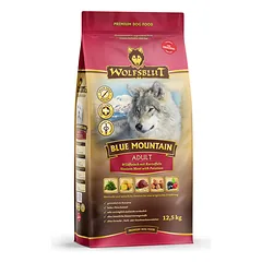 WOLFSBLUT Adult Blue Mountain sausas maistas suaugusiems šunims su elniena ir bulvėmis 12,5 kg