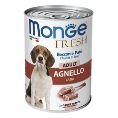 Monge Fresh Chunks Adult With Lamb konservai suaugusiems šunims su ėriena, 400 g