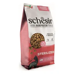 SCHESIR Animal Monoprotein Formula Sterilized Šoninė 10 kg sausa maistas katėms po sterilizacijos