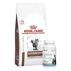ROYAL CANIN Gastro Intestinal Moderate Calorie GIM 35 2kg + LAB-V Synbiotic Vet - virškinamojo trakto sveikata ir žarnyno mikroflora šunims ir katėms 45 kapsulės