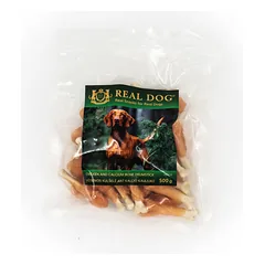 REAL DOG SNACKS vištienos kulšelė ant kalcio kauliuko, 500 g