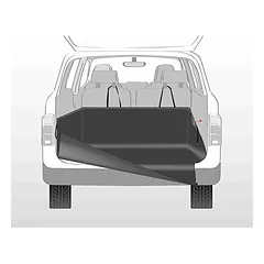 Automobilio bagažinės uždangalas, juodas, 164x125 cm — 4 nuotrauka