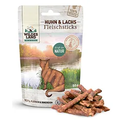 WILDES LAND chicken salmon sticks skanėstai katėms su vištiena ir lašiša, 50 g — 2 nuotrauka