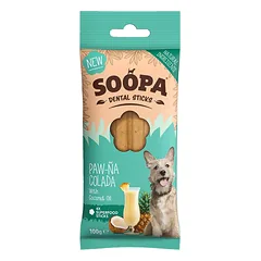 SOOPA Paw-Na Colada skonio lazdelės šunims, Dental Sticks, 100g — 2 nuotrauka