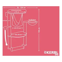 Kerbl Pet sieninė draskyklė Dolomit Grappa Pro, pilkšvai ruda, taupe spalvos — 2 nuotrauka