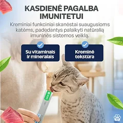 Immunity Support suaugusių kačių kreminiai funkciniai skanėstai su tunu, 4x15 g — 3 nuotrauka