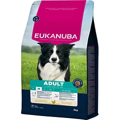 EUKANUBA Suhų maistas su vištiena suaugusiems vidutinio dydžio šunims 3 kg