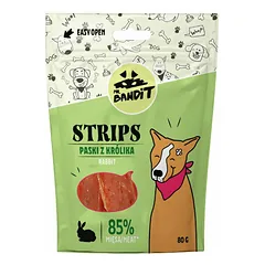 Mr. Bandit Strips Rabbit papildomas maistas šunims, 80 g