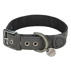 TRIXIE CityStyle medvilninė apykaklė šunims L-XL: 50-57 cm/35 mm, juoda, plati