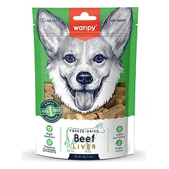 Wanpy skanėstai šunims, liofilizuotos jautienos kepenėlės,40g