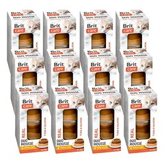 BRIT Care Cat Double Layer Mousse Real Tuna with Salmon 27x25 g katėms skirtas tunikų ir lašišų musas