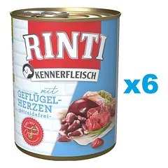 RINTI Kennerfleisch Poultry hearts paukštienos širdelės 6x800 g
