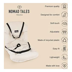 Nomad Tales Blush automobilinė sėdynė šunims, smėlio spalvos, L 43 x B 51 x H 51 cm — 3 nuotrauka
