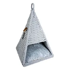 Duvo+ Tipi Oyster im Baumwollseil grau für Katzen