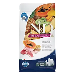 Farmina N&D Tropical Selection Medium Maxi Adult Lamb, Spelt, Oats & Tropical Fruits sausas maistas šunims