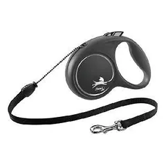 Inercinis pavadėlis šunims – Trixie Flexi Black Design, virvelinis pavadėlis, M, 5 m, (20 kg)