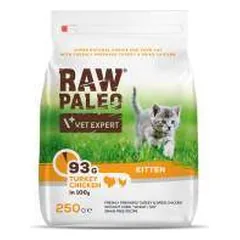Raw Paleo Vet Expert Kitten sausas maistas kačiukams su kalakutiena ir vištiena, 250 g