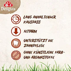 8in1 Delights Strong kramtomasis kaulas su višta XS, skanėstai šunims — 3 nuotrauka