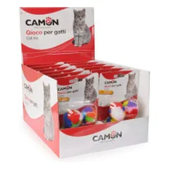 Camon įvairių spalvų kamuoliukai su katžole katėms - Pet24