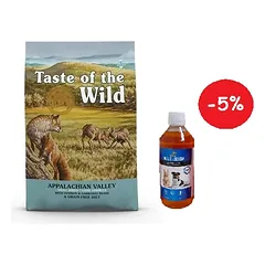 Taste of the Wild Appalachian Valley Small Breed 5,6kg + LAB V Lašišų aliejus šunims ir katėms 500ml