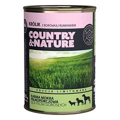 COUNTRY&NATURE be grūdų su triušiena 400 g