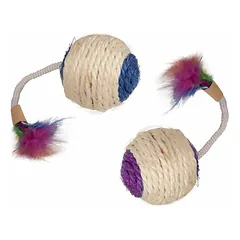 Flamingo Bouly Sisal Ball žaislas katėms su sizalio virve, 5 cm
