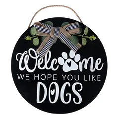TIAKI durų lentelė „Welcome - We Hope You Like Dogs“
