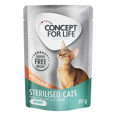 Concept for Life Sterilised Cats mit Lachs getreidefrei - in Soße