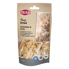 Trixie Lamb Liver & Salmon šaltyje išdžiovinti skanėstai katėms, 25 g