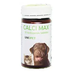 UnoPet Calci Max kramtomosios tabletės šunims ir katėms, 30 vnt.