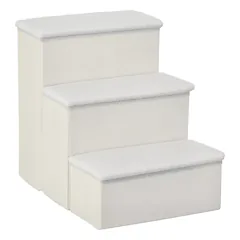 Laipteliai augintiniams, 3 pakopų, sulankstomi, 48 cm aukščio, mažiems ir vyresniems gyvūnams, balti
