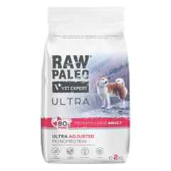 VetExpert Raw Paleo Ultra Adult Medium & Large sausas pašaras su kiauliena šunims