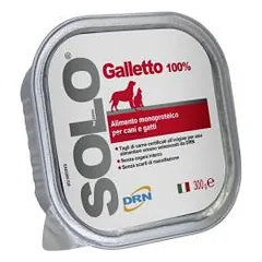 DRN Solo Galletto monoproteininis drėgnas maistas šunims ir katėms su vištiena, 300 g