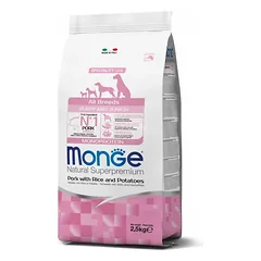 Monge monoprotein sausas maistas šuniukams su kiauliena, ryžiais ir bulvėmis 2.5kg
