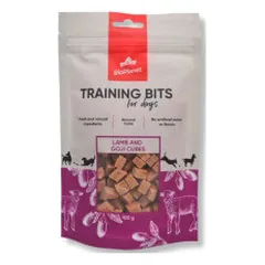 BioPlanet Training Bits skanėstai ėrienos ir goji uogų kubeliai šunims - Pet24