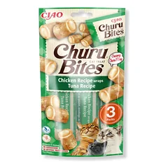 Churu Cat skanėstai katėms Bites Chicken Tuna 30g (vištiena, tunas)