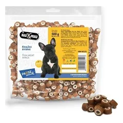 Hau&Miau minkšti mini žuvies žiedai 500g