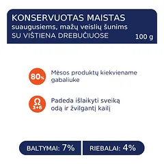 CLUB 4 PAWS Premium konservuotas ėdalas suaugusiems šunims su vištiena drebučiuose 24x100 gr — 2 nuotrauka
