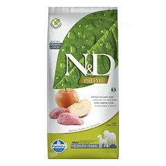 FARMINA N&D PRIME - Wild Boar&Apple ADULT MED&MAX sausas maistas šunims