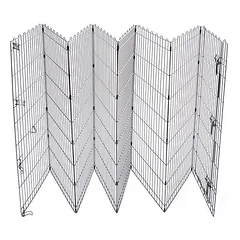 TIAKI aukštas metalinis šuniukų aptvaras, 8 plokštės po B 61 x H 122 cm — 4 nuotrauka