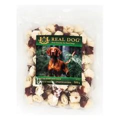 Kaulas su mazgais REAL DOG Snacks Apsuktas antiena 500g