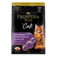 Prospera Plus Sterilized 7+ Chicken Weight Balance sausas maistas sterilizuotoms katėms su svorio kontrole, nuo 7 metų amžiaus, 2 kg — 2 nuotrauka